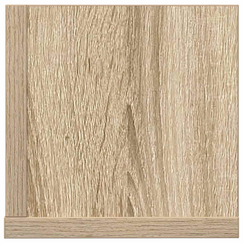 væghylder 2 stk. 75x16,5x16,5 cm konstrueret træ sonoma-eg