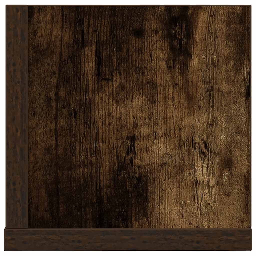 væghylder 2 stk. 75x16,5x16,5 cm konstrueret træ røget egetræ