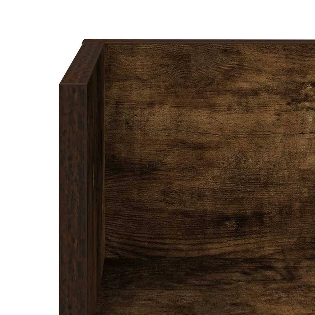 væghylder 2 stk. 75x16,5x16,5 cm konstrueret træ røget egetræ