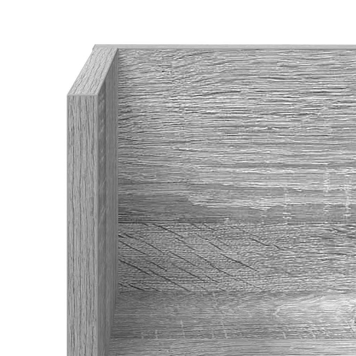 væghylder 2 stk. 75x16,5x16,5 cm konstrueret træ grå sonoma-eg