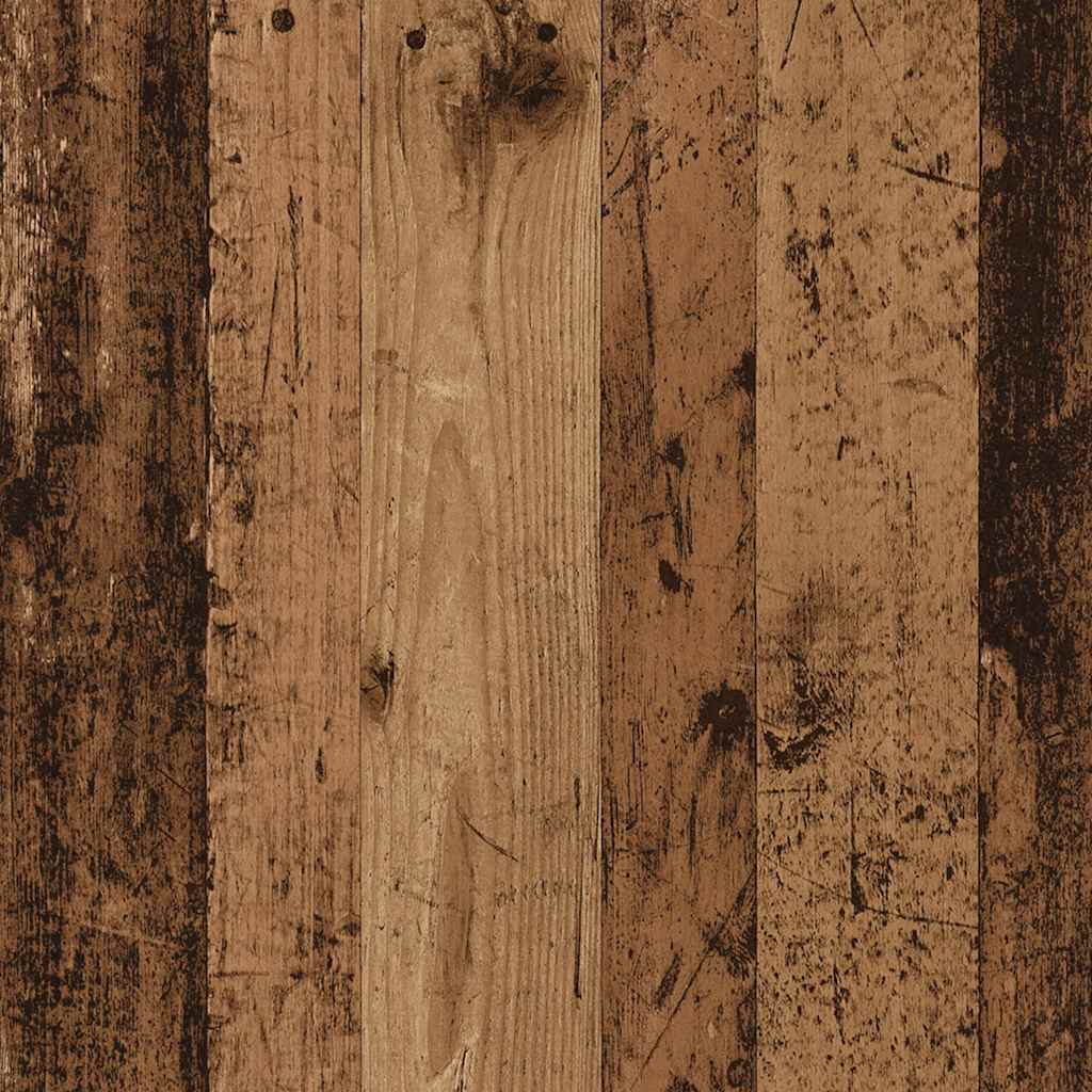 væghængte 2 stk. 75x16,5x16,5 cm konstrueret træ antikt træ