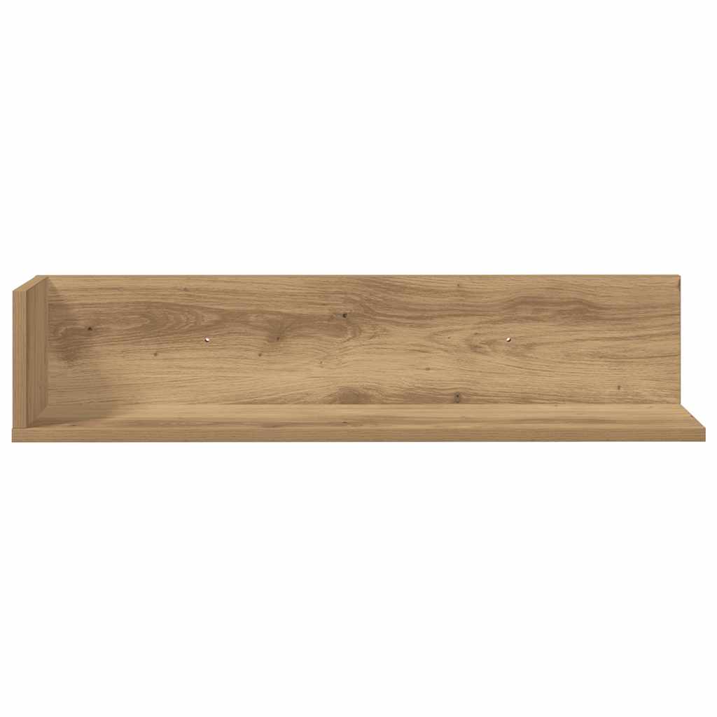 væghylder 2 stk. 75x16,5x16,5 cm konstrueret træ kunsteg