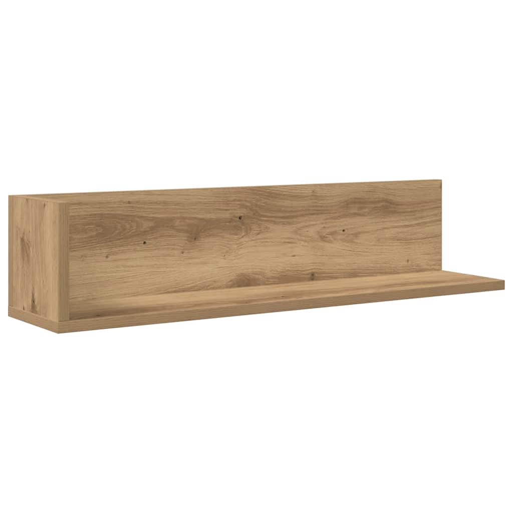 væghylder 2 stk. 75x16,5x16,5 cm konstrueret træ kunsteg