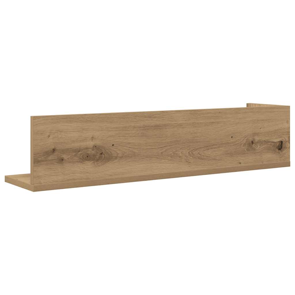 væghylder 2 stk. 75x16,5x16,5 cm konstrueret træ kunsteg