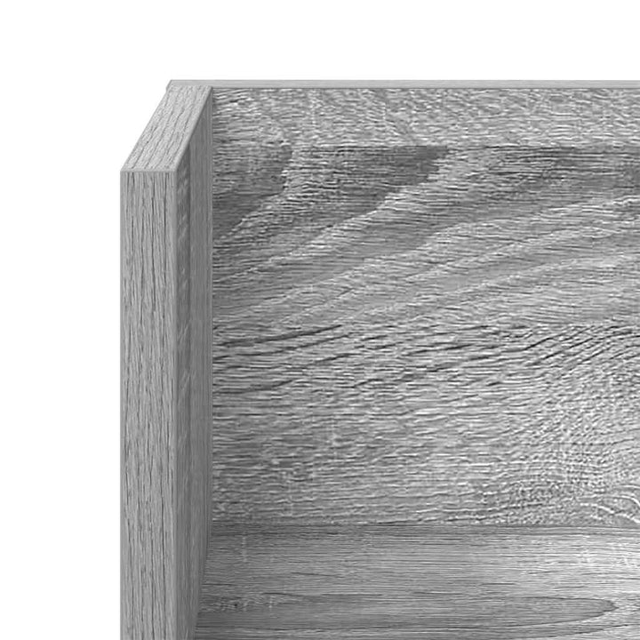 væghylder 2 stk. 100x16,5x16,5 cm konstrueret træ grå sonoma-eg