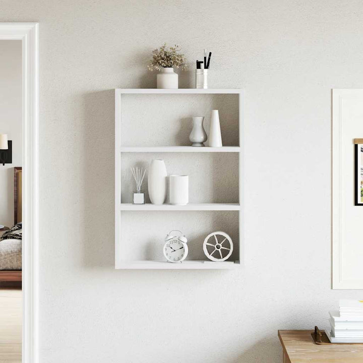 væghylde 43x9x60 cm konstrueret træ hvid