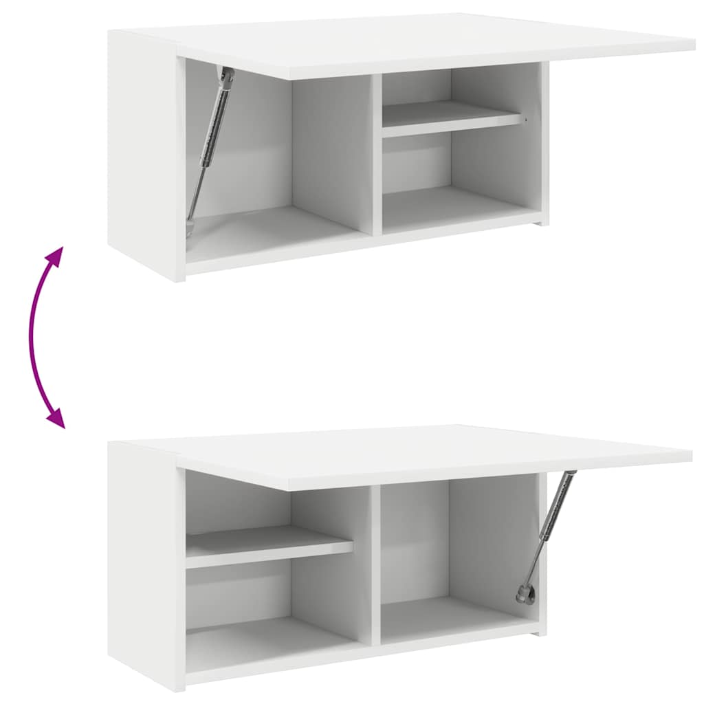 væghængt badeværelsesskab 60x25x30 cm konstrueret træ hvid