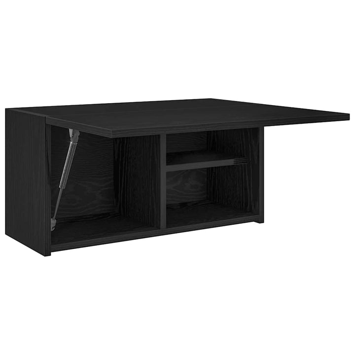 væghængt badeværelsesskab 60x25x30 cm konstrueret træ sort