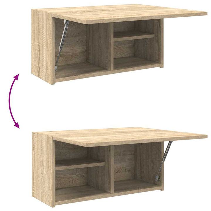 væghængt badeværelsesskab 60x25x30 cm konstrueret træ sonoma-eg