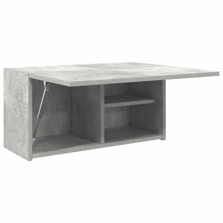væghængt badeværelsesskab 60x25x30 cm konstrueret træ betongrå