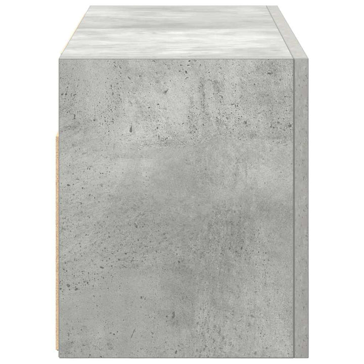 væghængt badeværelsesskab 60x25x30 cm konstrueret træ betongrå