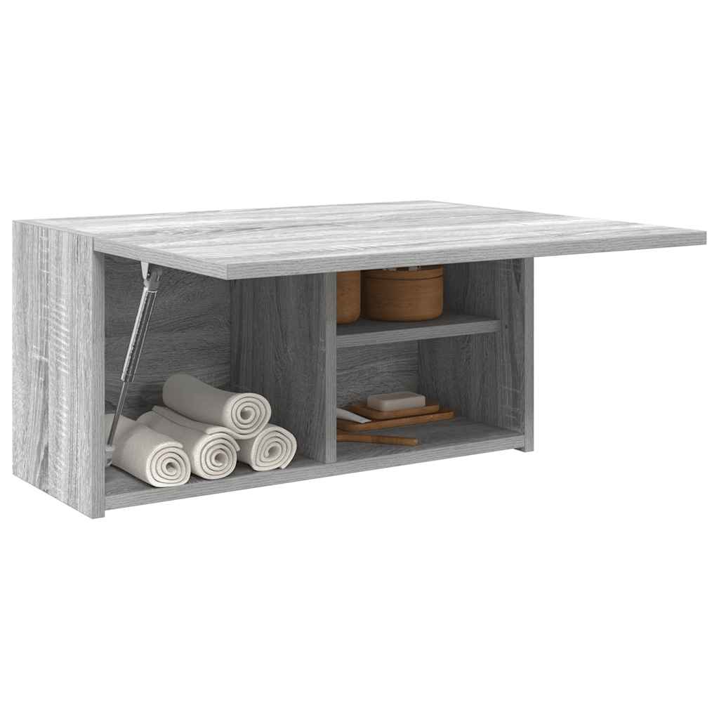 væghængt badeværelsesskab 60x25x30 cm konstrueret træ