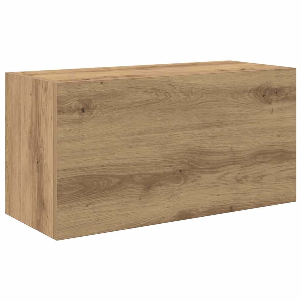 væghængt badeværelsesskab 60x25x30 cm konstrueret træ kunsteg