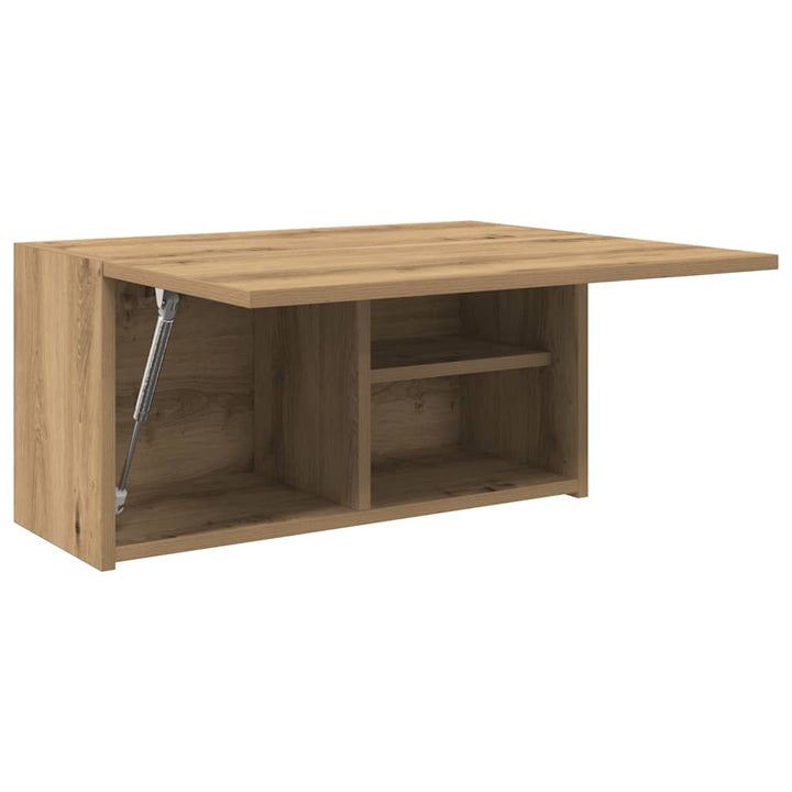 væghængt badeværelsesskab 60x25x30 cm konstrueret træ kunsteg