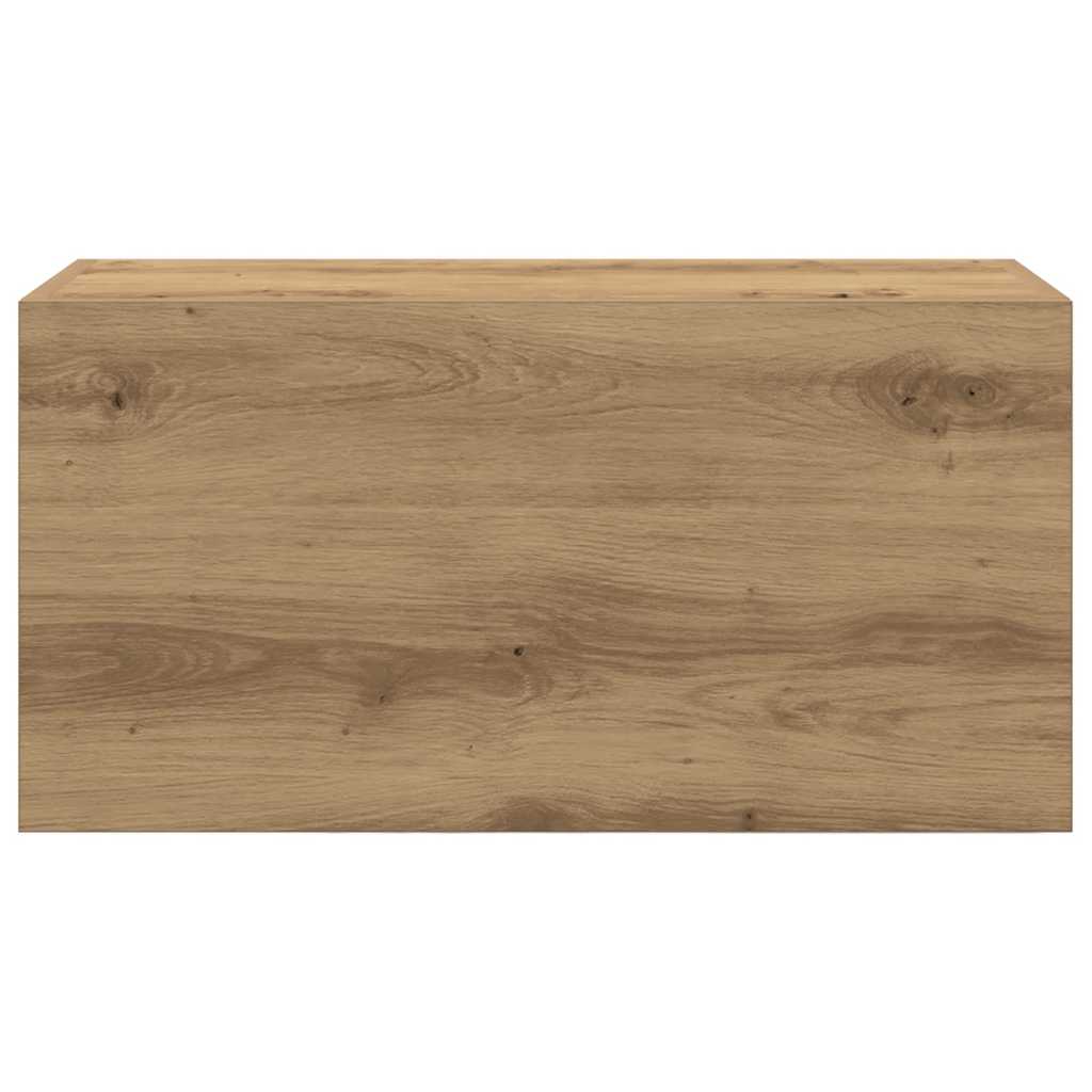 væghængt badeværelsesskab 60x25x30 cm konstrueret træ kunsteg