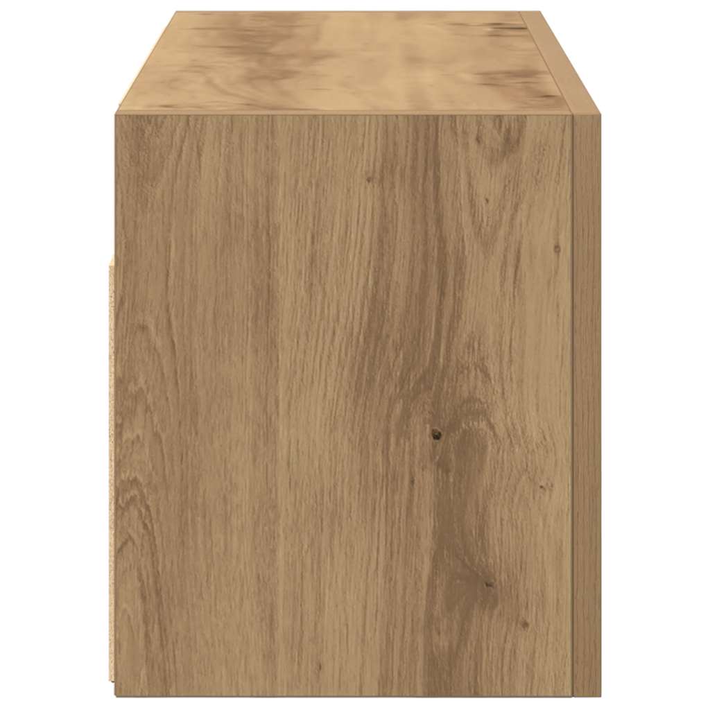væghængt badeværelsesskab 60x25x30 cm konstrueret træ kunsteg
