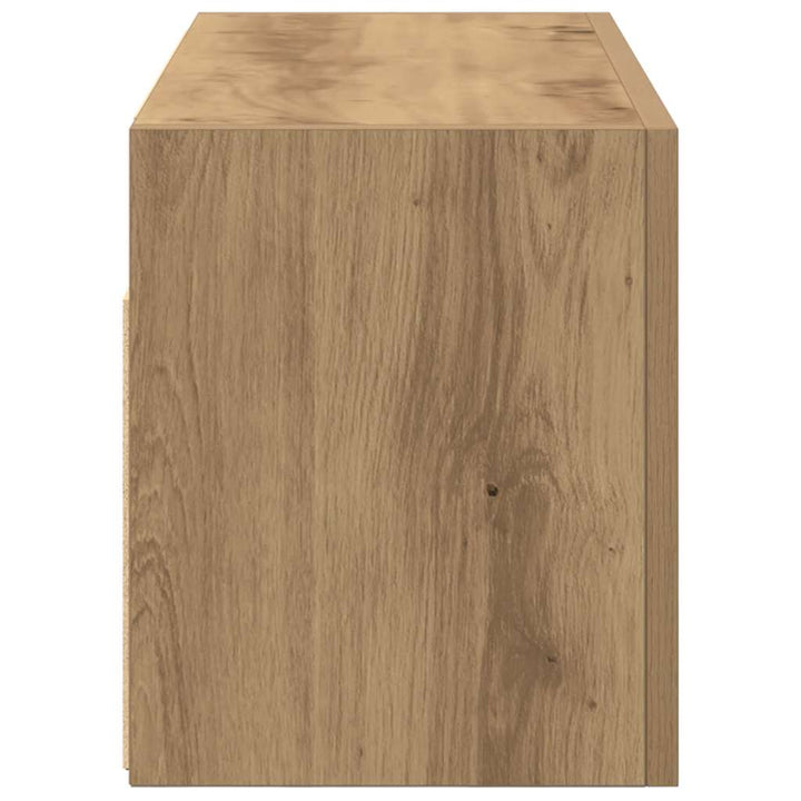 væghængt badeværelsesskab 60x25x30 cm konstrueret træ kunsteg