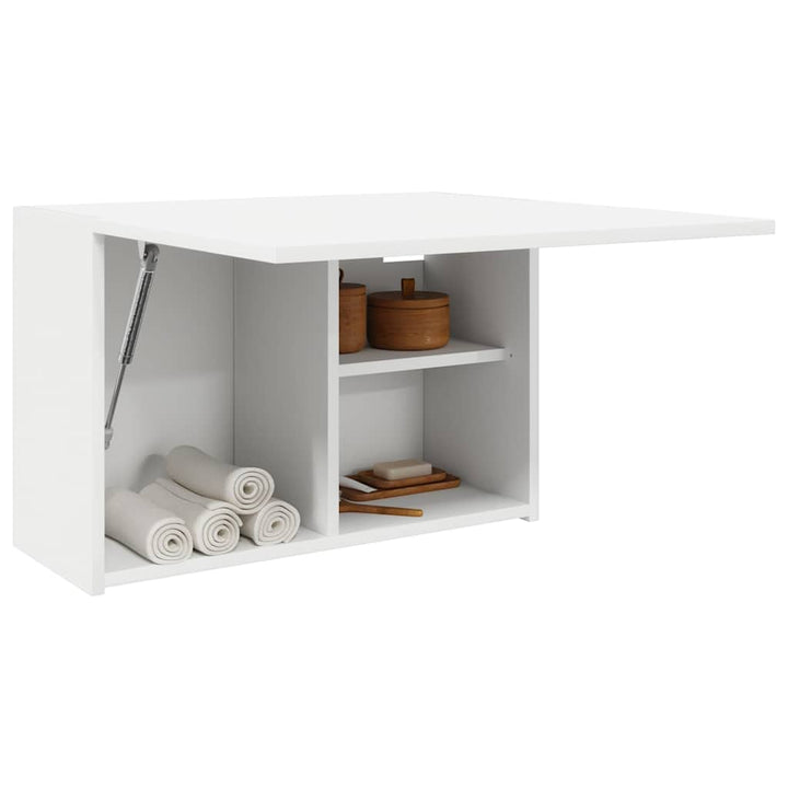 væghængt badeværelsesskab 60x25x40 cm konstrueret træ hvid