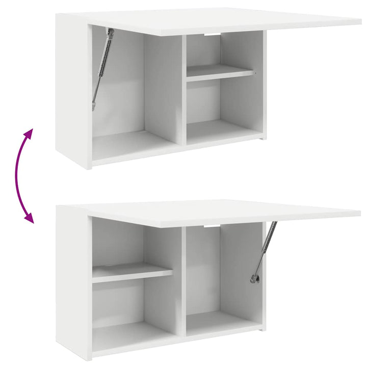 væghængt badeværelsesskab 60x25x40 cm konstrueret træ hvid