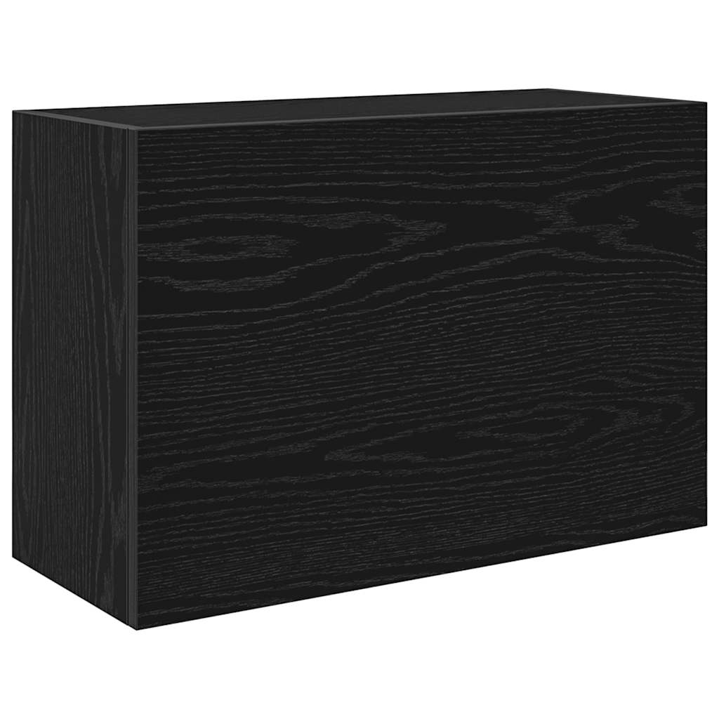 væghængt badeværelsesskab 60x25x40 cm konstrueret træ sort