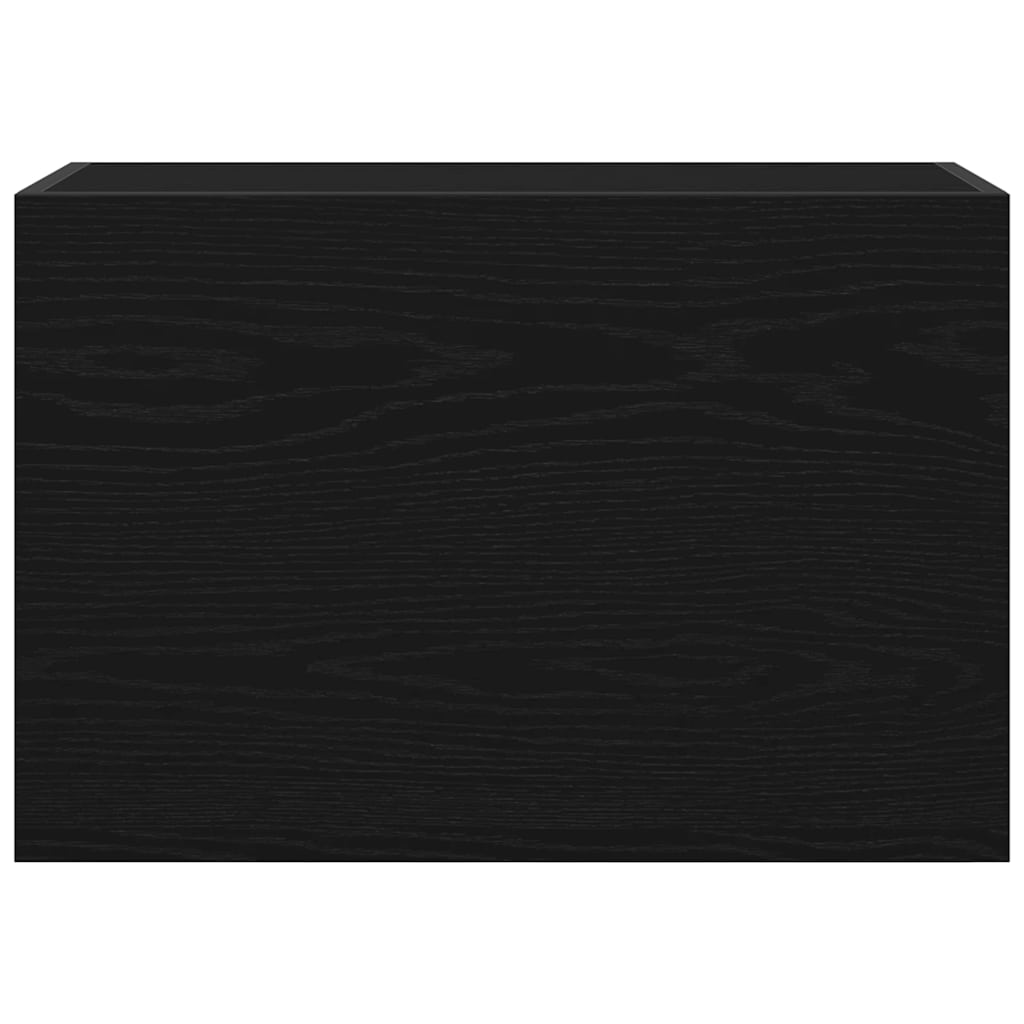 væghængt badeværelsesskab 60x25x40 cm konstrueret træ sort