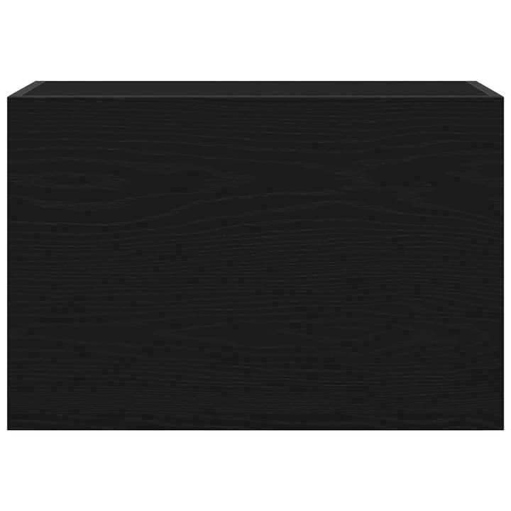 væghængt badeværelsesskab 60x25x40 cm konstrueret træ sort