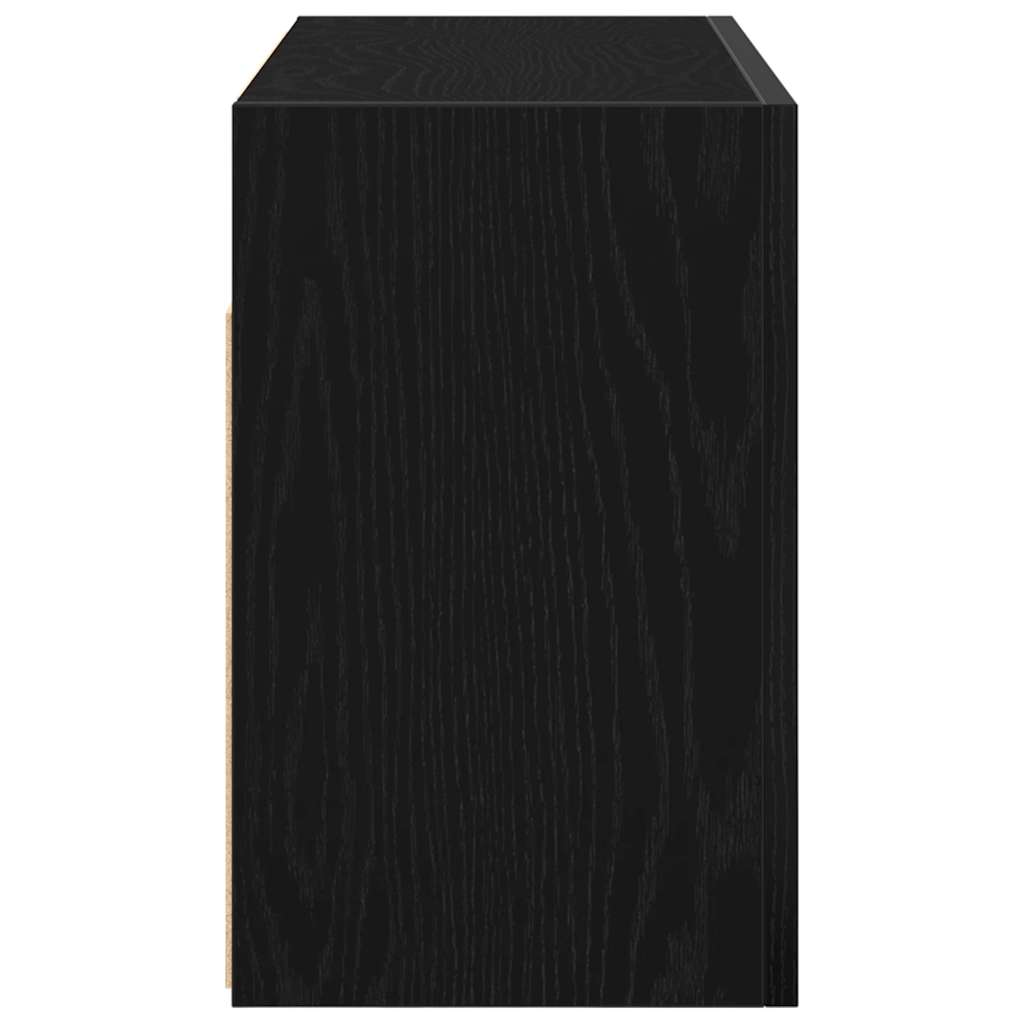 væghængt badeværelsesskab 60x25x40 cm konstrueret træ sort