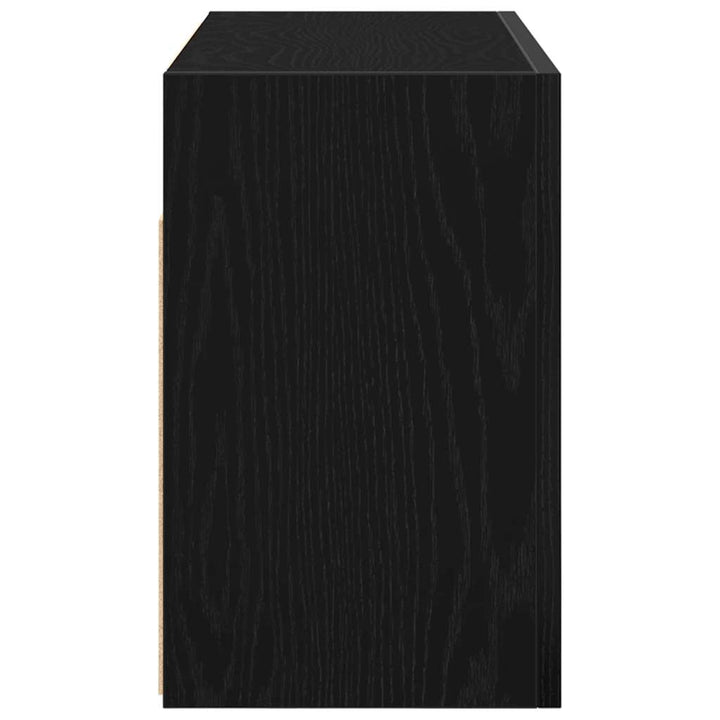 væghængt badeværelsesskab 60x25x40 cm konstrueret træ sort