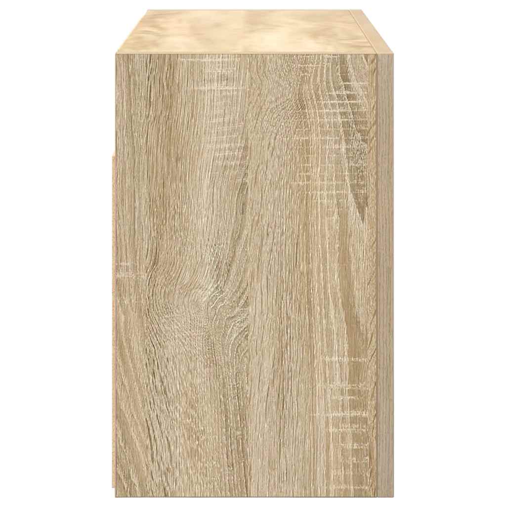 væghængt badeværelsesskab 60x25x40 cm konstrueret træ sonoma-eg