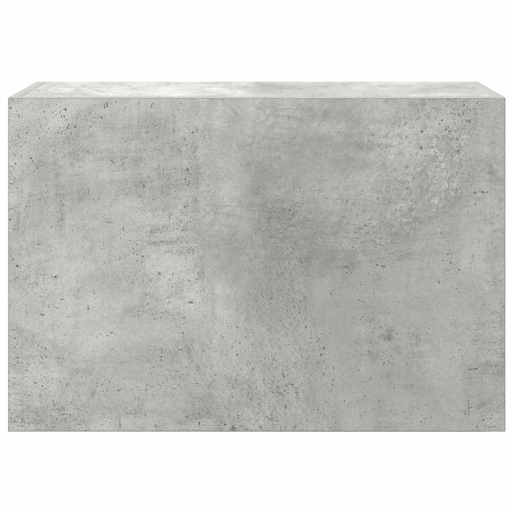 væghængt badeværelsesskab 60x25x40 cm konstrueret træ betongrå