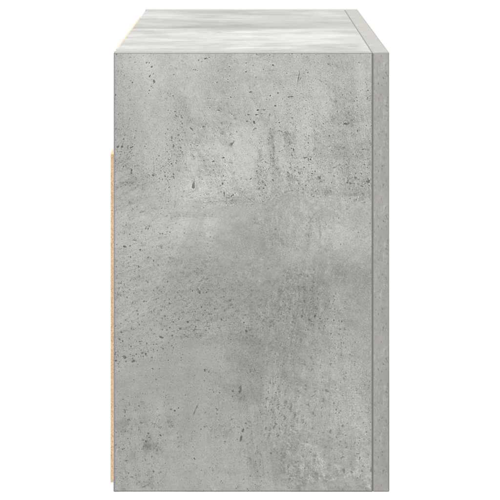væghængt badeværelsesskab 60x25x40 cm konstrueret træ betongrå