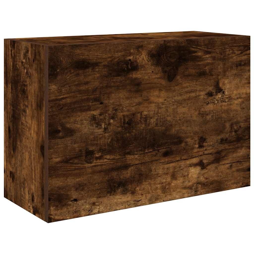 væghængt badeværelsesskab 60x25x40 cm konstrueret træ røget eg
