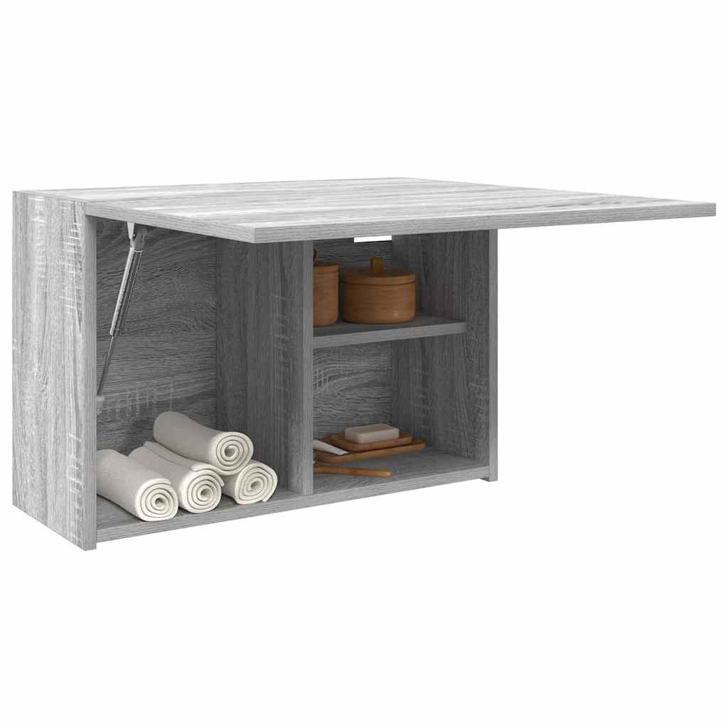 væghængt badeværelsesskab 60x25x40 cm konstrueret træ
