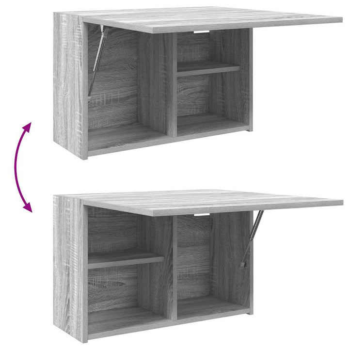 væghængt badeværelsesskab 60x25x40 cm konstrueret træ