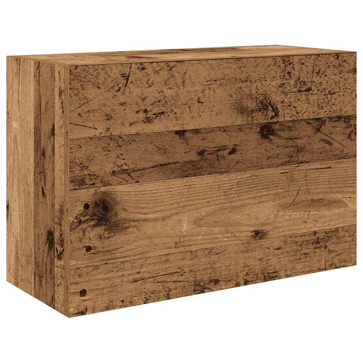 væghængt badeværelsesskab 60x25x40cm konstrueret træ antikt træ