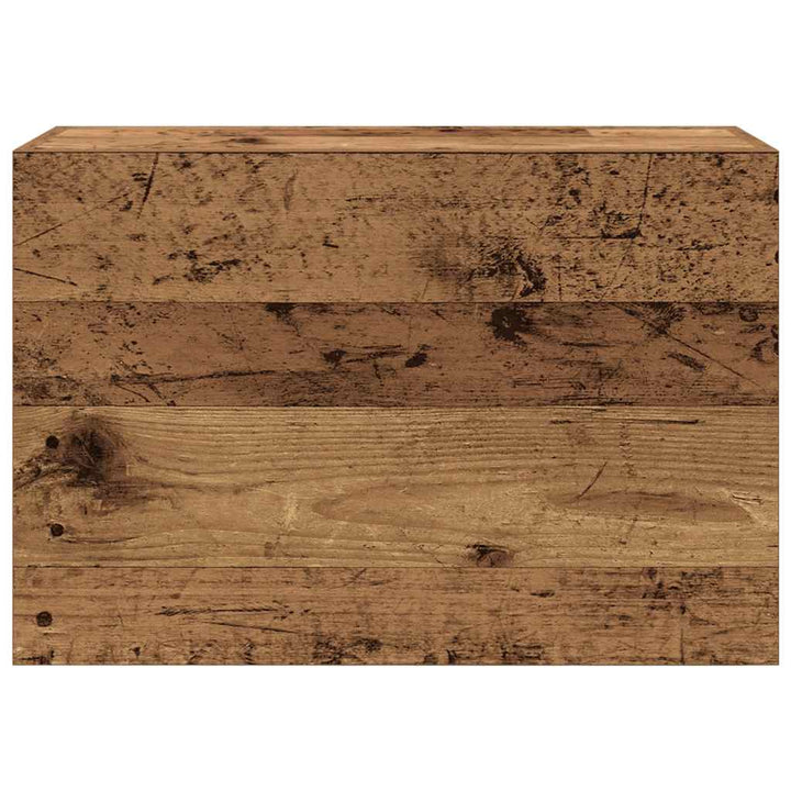 væghængt badeværelsesskab 60x25x40cm konstrueret træ antikt træ