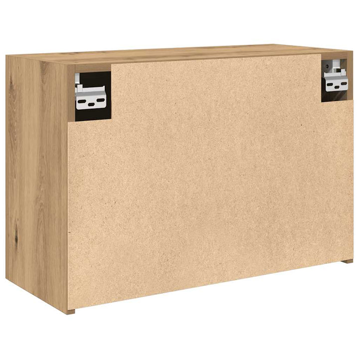 væghængt badeværelsesskab 60x25x40 cm konstrueret træ kunsteg