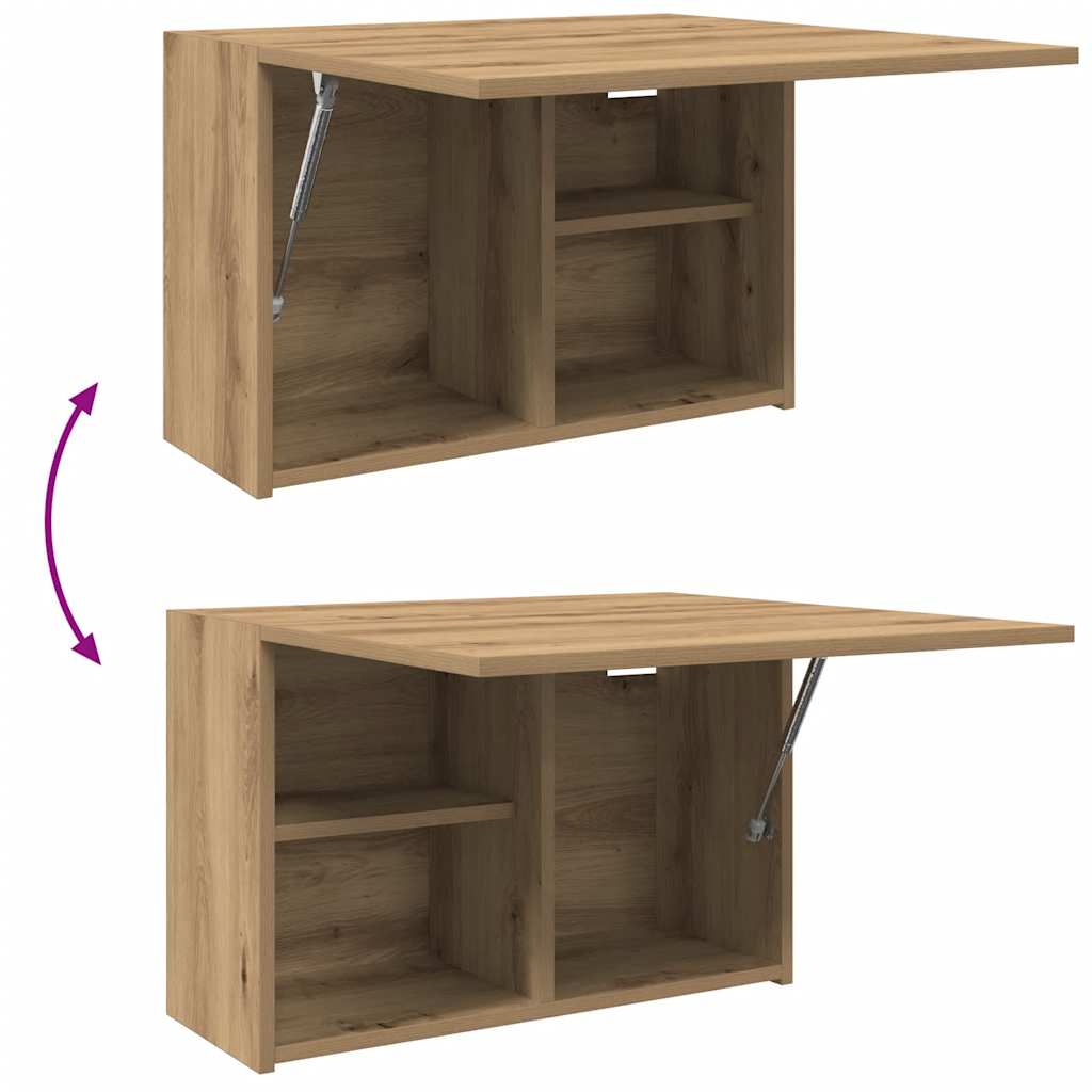 væghængt badeværelsesskab 60x25x40 cm konstrueret træ kunsteg