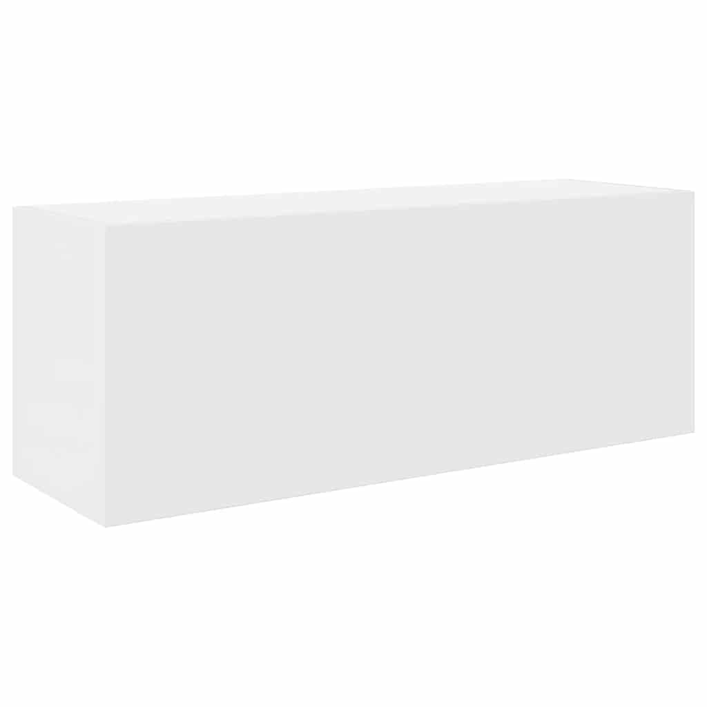 væghængt badeværelsesskab 80x25x30 cm konstrueret træ hvid