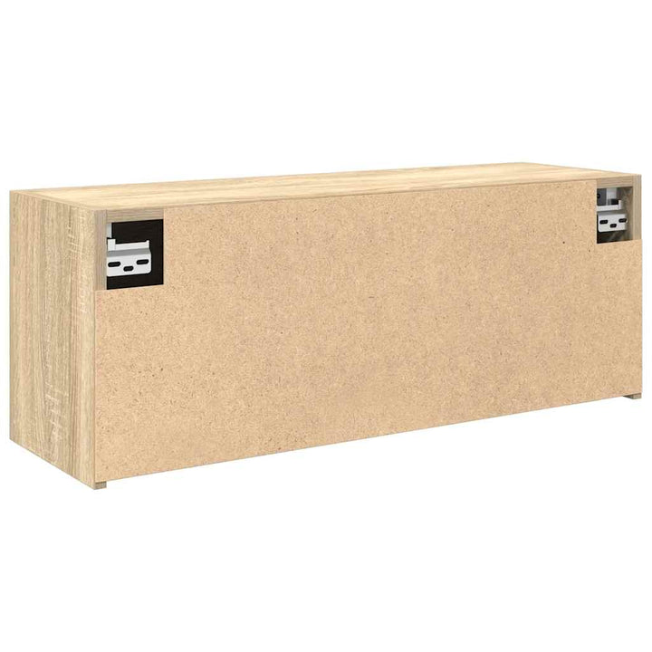 væghængt badeværelsesskab 80x25x30 cm konstrueret træ sonoma-eg