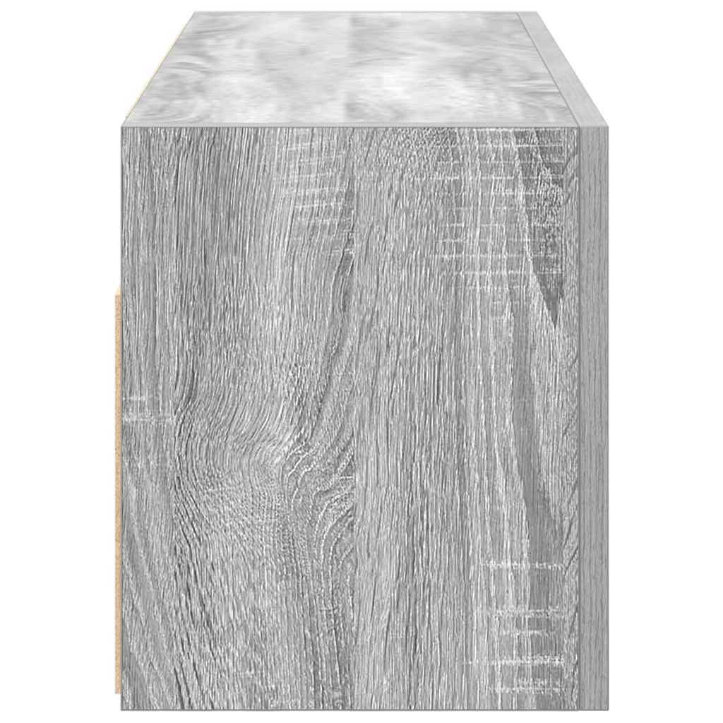 væghængt badeværelsesskab 80x25x30 cm konstrueret træ