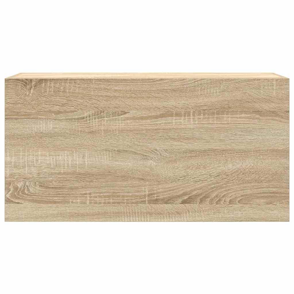 væghængt badeværelsesskab 80x25x40 cm konstrueret træ sonoma-eg