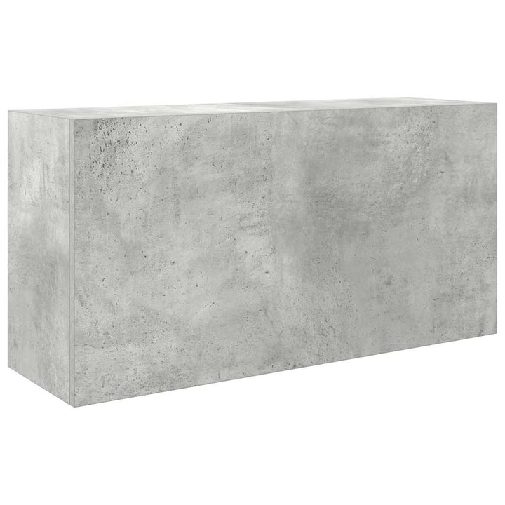 væghængt badeværelsesskab 80x25x40 cm konstrueret træ betongrå