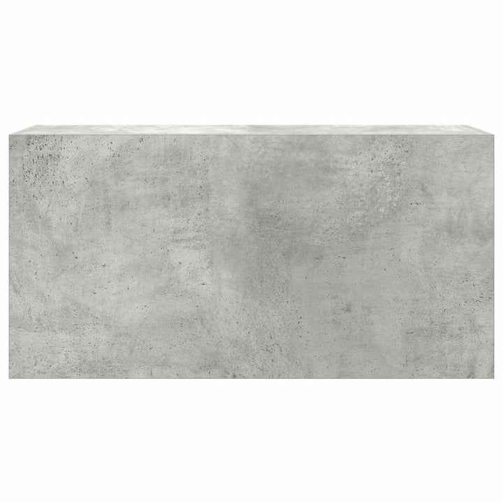 væghængt badeværelsesskab 80x25x40 cm konstrueret træ betongrå