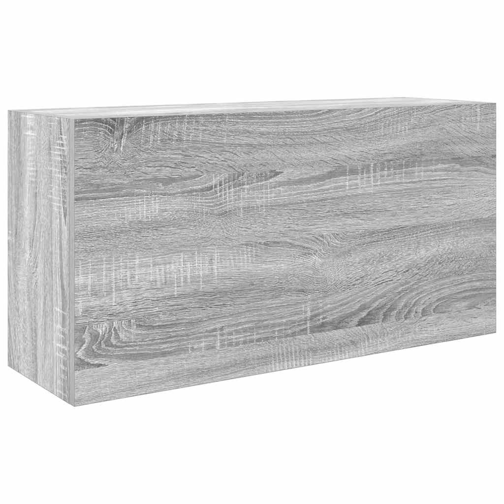 væghængt badeværelsesskab 80x25x40 cm konstrueret træ