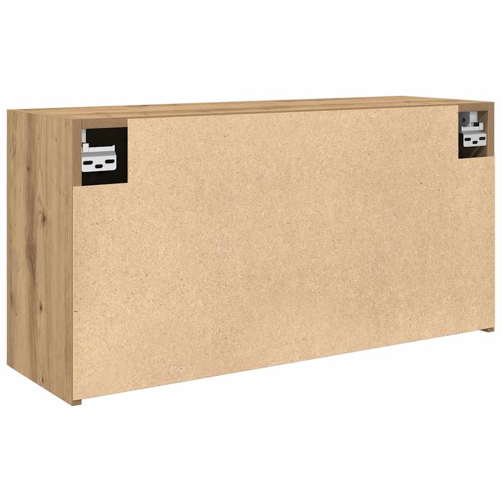 væghængt badeværelsesskab 80x25x40 cm konstrueret træ kunsteg