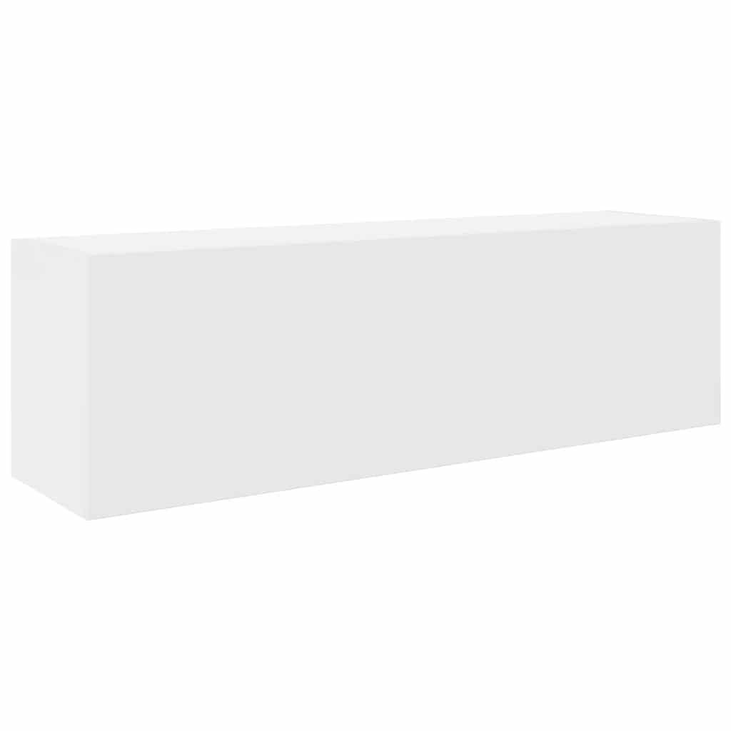 væghængt badeværelsesskab 100x25x30 cm konstrueret træ hvid
