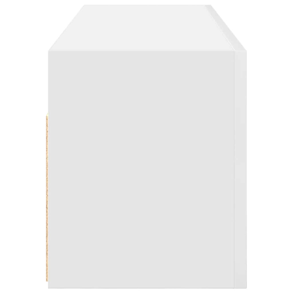 væghængt badeværelsesskab 100x25x30 cm konstrueret træ hvid