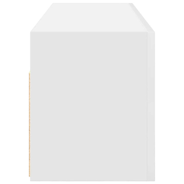 væghængt badeværelsesskab 100x25x30 cm konstrueret træ hvid