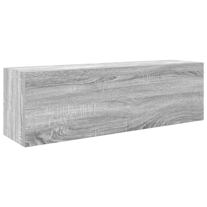 væghængt badeværelsesskab 100x25x30 cm konstrueret træ